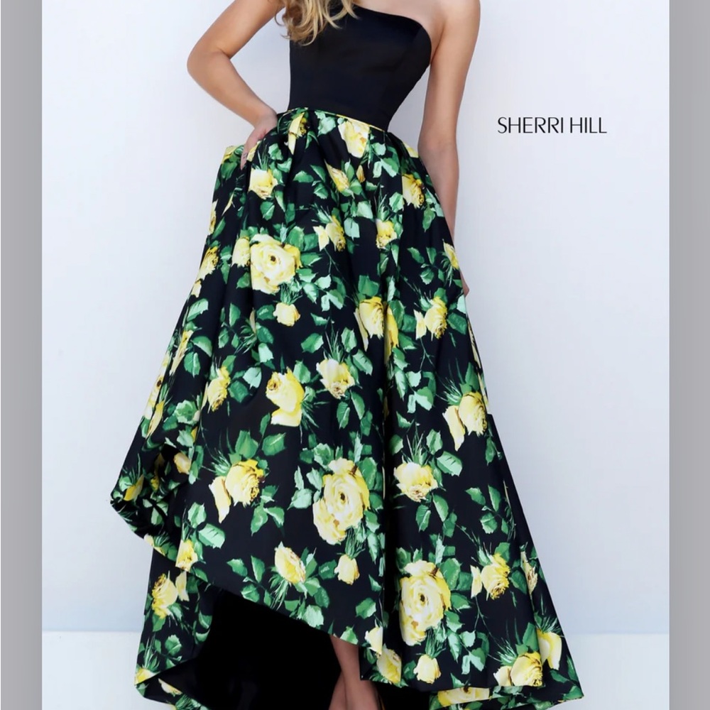 Black Sherri Hill Evening Formal Pageant Prom Dress